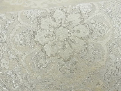 平和屋着物■六通柄袋帯 絵皿正倉院花蝶文 銀糸 逸品 vf4719