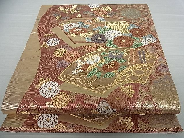平和屋着物■六通柄袋帯 唐織 花宴錦 金銀糸 逸品 vf4724