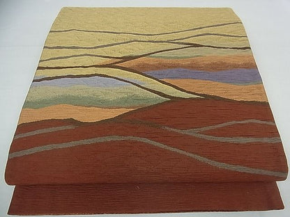 平和屋着物■両面 六通柄袋帯 霞文 逸品 vf4780