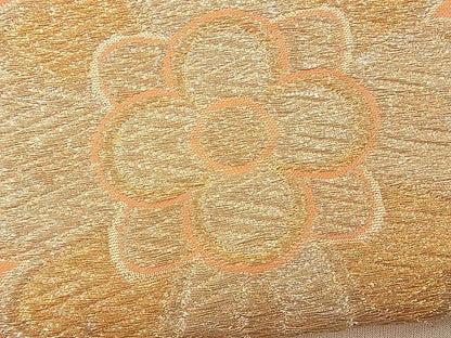 平和屋着物■六通柄袋帯 花菱亀甲文 金糸 逸品 n-vz0302
