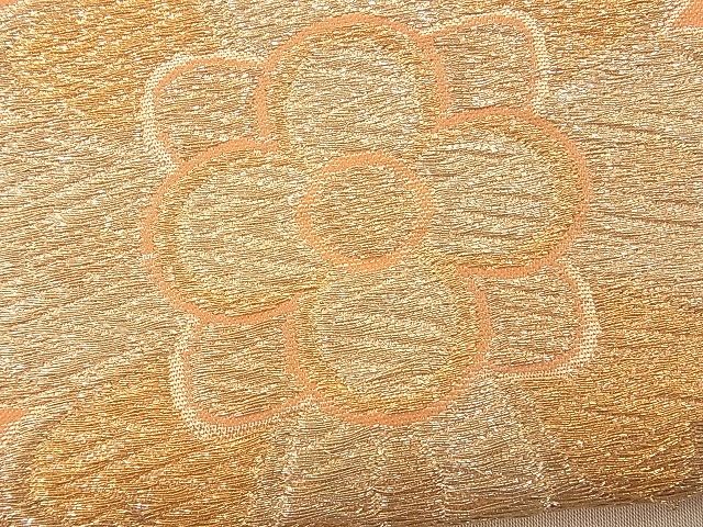平和屋着物■六通柄袋帯 花菱亀甲文 金糸 逸品 n-vz0302