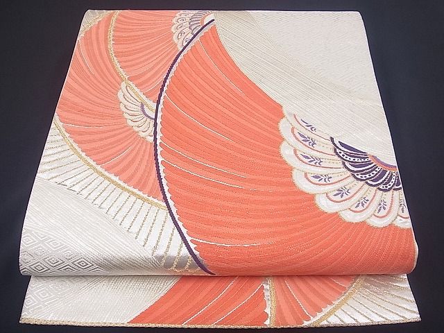 平和屋着物■六通柄袋帯 唐織 吉祥花文 金銀糸 逸品 n-vz0314