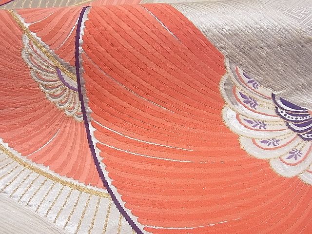 平和屋着物■六通柄袋帯 唐織 吉祥花文 金銀糸 逸品 n-vz0314