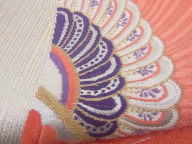 平和屋着物■六通柄袋帯 唐織 吉祥花文 金銀糸 逸品 n-vz0314