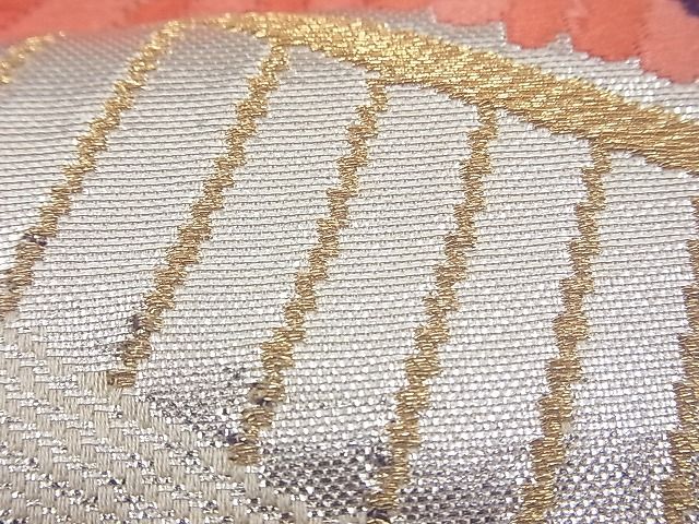 平和屋着物■六通柄袋帯 唐織 吉祥花文 金銀糸 逸品 n-vz0314