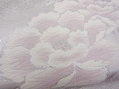 平和屋着物■六通柄袋帯 唐織 地紙草花文 銀糸 逸品 n-vz0368