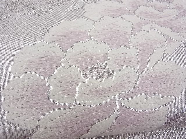 平和屋着物■六通柄袋帯 唐織 地紙草花文 銀糸 逸品 n-vz0368