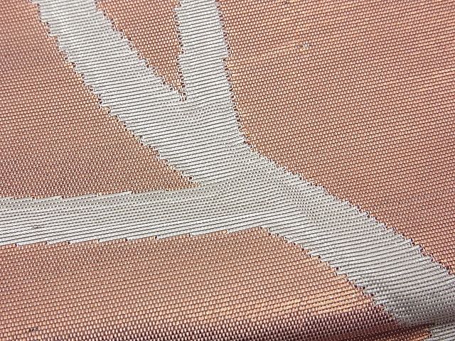 平和屋着物■六通柄袋帯 ふくれ織 切嵌樹林文 逸品 n-vz0459
