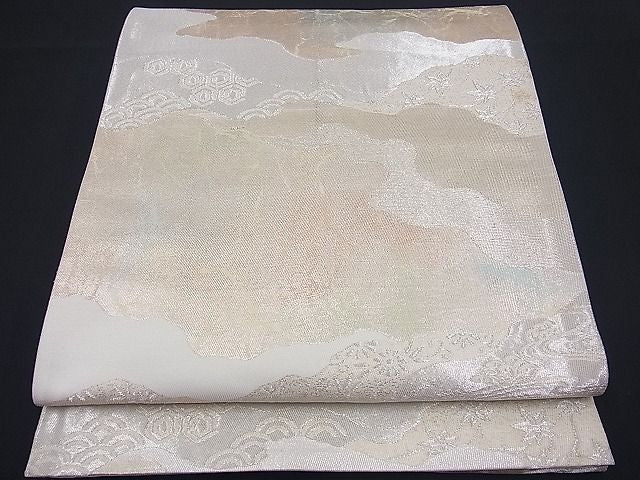 平和屋着物■六通柄袋帯 道長吉祥文 金銀糸 逸品 n-vz0471