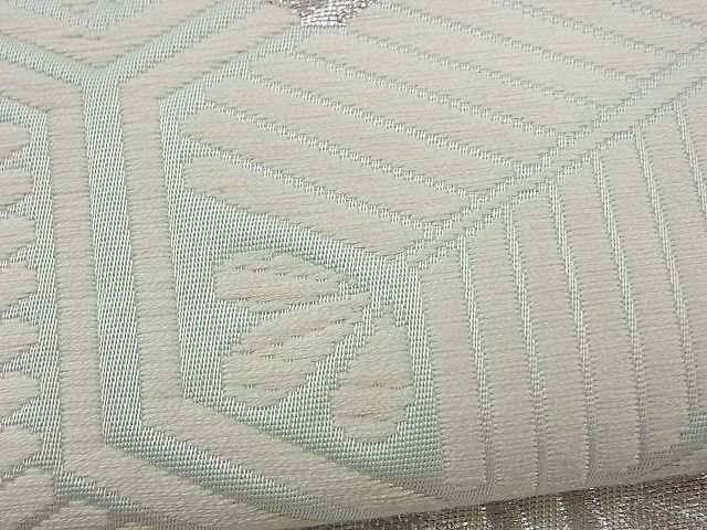 平和屋着物■六通柄袋帯 唐織 雲取り毘沙門亀甲文 銀糸 逸品 n-vz0477