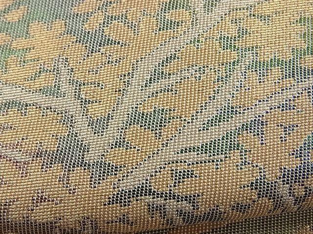 平和屋着物■六通柄袋帯 流水樹林花文 金糸 逸品 n-vz0490