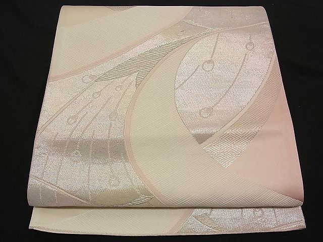 平和屋着物■六通柄袋帯 唐織 孔雀文 銀糸 逸品 n-wb0137