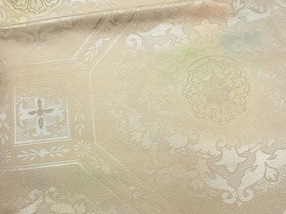 平和屋着物■六通柄袋帯 正倉院蜀江花文 銀糸 逸品 n-wb0146