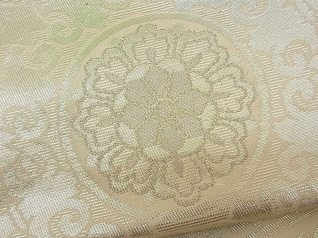 平和屋着物■六通柄袋帯 正倉院蜀江花文 銀糸 逸品 n-wb0146