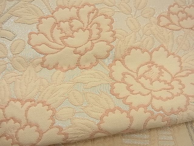 平和屋着物■六通柄袋帯 御所車花文 銀糸 逸品 n-wb0157