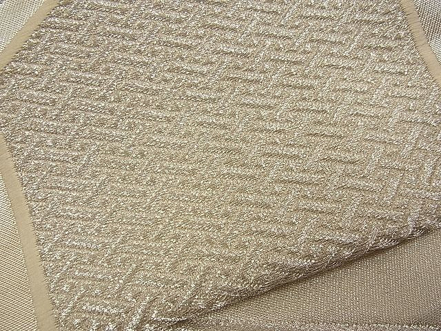 平和屋着物■六通柄袋帯 亀甲文 銀糸 逸品 n-wb0696