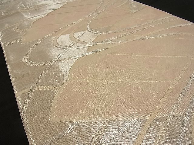 平和屋着物■六通柄袋帯 唐織 檜扇文 銀糸 逸品 n-wb0699