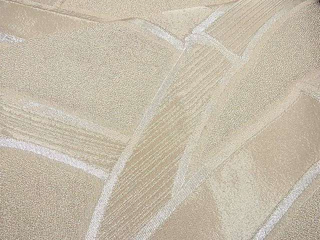 平和屋着物■西陣 六通柄袋帯 竹垣文 銀糸 逸品 n-wb0709