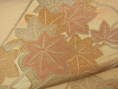 平和屋着物■六通柄袋帯 扇面菊文 金糸 逸品 n-wb0720