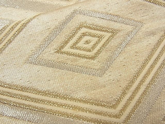 平和屋着物■六通柄袋帯 菱吉祥文 金銀糸 逸品 n-wb0722