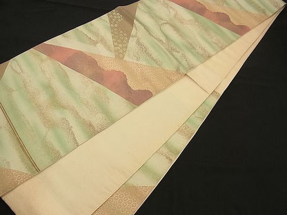 平和屋着物■六通柄袋帯 切嵌吉祥舞花文 金糸 逸品 n-wb0742