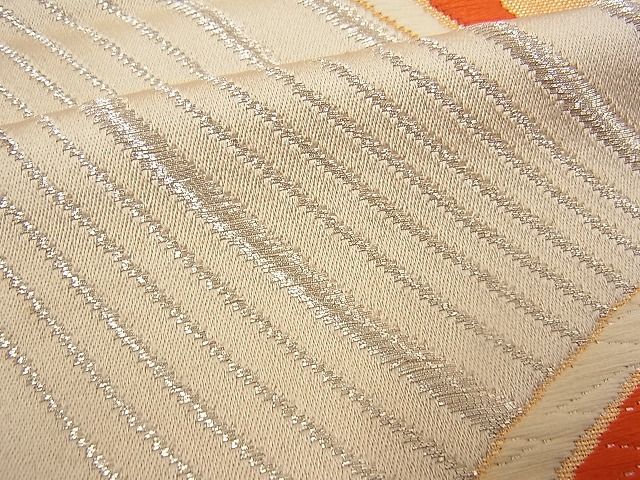 平和屋着物■六通柄袋帯 唐織 立波文 金銀糸 逸品 n-wb0753