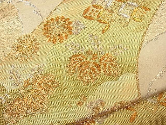 平和屋着物■六通柄袋帯 吉祥花文 金銀糸 逸品 n-wb0756