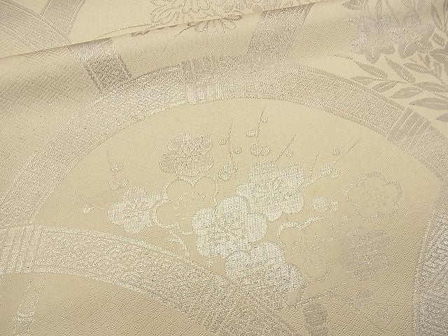 平和屋着物■六通柄袋帯 籬吉祥草花文 銀糸 逸品 n-wb0769