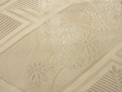 平和屋着物■全通柄袋帯 桧垣菱松花文 銀糸 逸品 n-wb0771