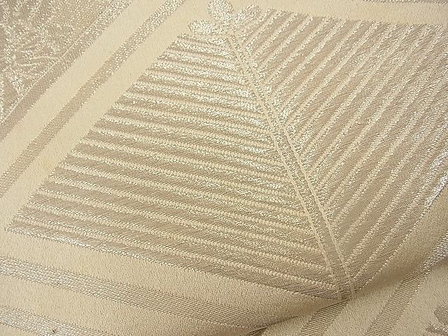 平和屋着物■全通柄袋帯 桧垣菱松花文 銀糸 逸品 n-wb0771