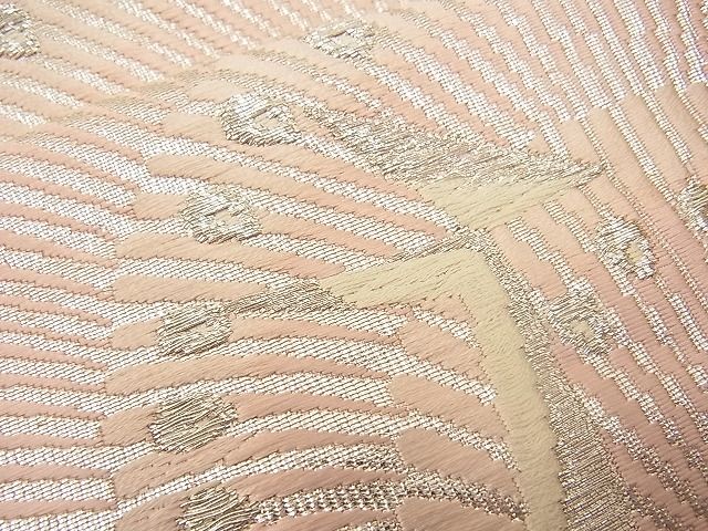 平和屋着物■六通柄袋帯 唐織 孔雀文 銀糸 逸品 n-wb0778