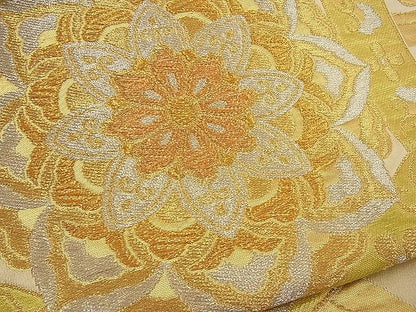 平和屋着物■六通柄袋帯 亀甲花唐草文 金銀糸 逸品 n-wb0787