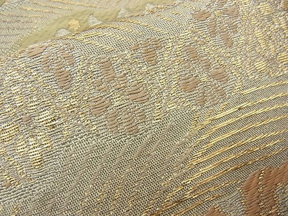 平和屋着物■六通柄袋帯 唐織 流水吉祥花文 金銀糸 逸品 n-wb0800