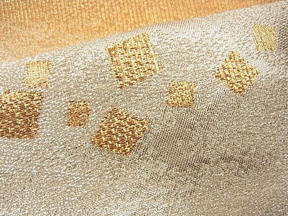 平和屋着物■六通柄袋帯 綴れ 雲取り箔散らし 金銀糸 逸品 n-wb1121