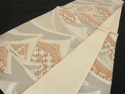 平和屋着物■六通柄袋帯 吉祥風景文 金銀糸 逸品 n-wb1124