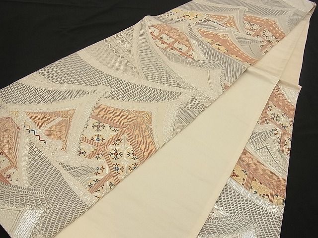 平和屋着物■六通柄袋帯 吉祥風景文 金銀糸 逸品 n-wb1124