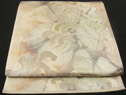 平和屋着物■西陣 六通柄袋帯 立波文 金銀糸 逸品 n-wb1125