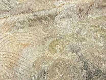 平和屋着物■西陣 六通柄袋帯 立波文 金銀糸 逸品 n-wb1125
