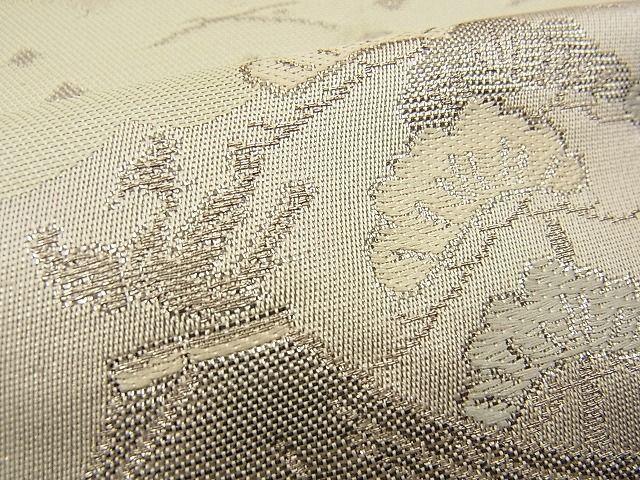 平和屋着物■六通柄袋帯 唐織 金閣寺 プラチナ箔 逸品 n-wb1127