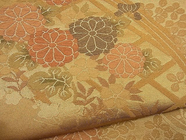 平和屋着物■六通柄袋帯　唐織　籬秋草文　金糸　逸品　n-wb1136
