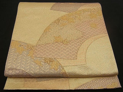 平和屋着物■六通柄袋帯 地紙吉祥舞楓文 金糸 逸品 n-wb1150