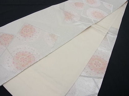 平和屋着物■六通柄袋帯 唐織 色紙重ね正倉院花文 金銀糸 逸品 n-wb1405