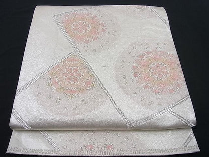 平和屋着物■六通柄袋帯 唐織 色紙重ね正倉院花文 金銀糸 逸品 n-wb1405