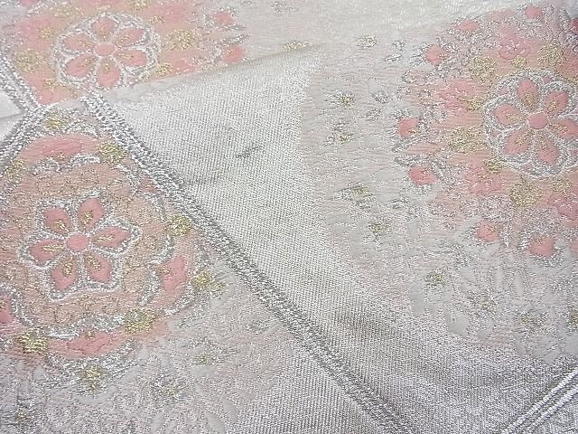 平和屋着物■六通柄袋帯 唐織 色紙重ね正倉院花文 金銀糸 逸品 n-wb1405