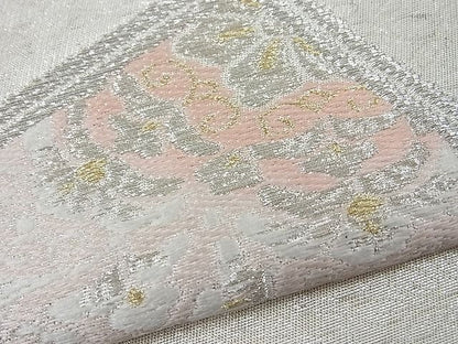 平和屋着物■六通柄袋帯 唐織 色紙重ね正倉院花文 金銀糸 逸品 n-wb1405