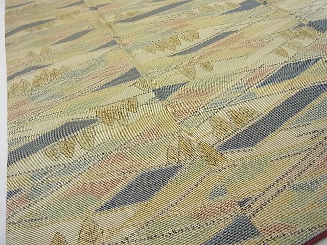 平和屋着物■上質なお召　樹林文　逸品　n-wb1625