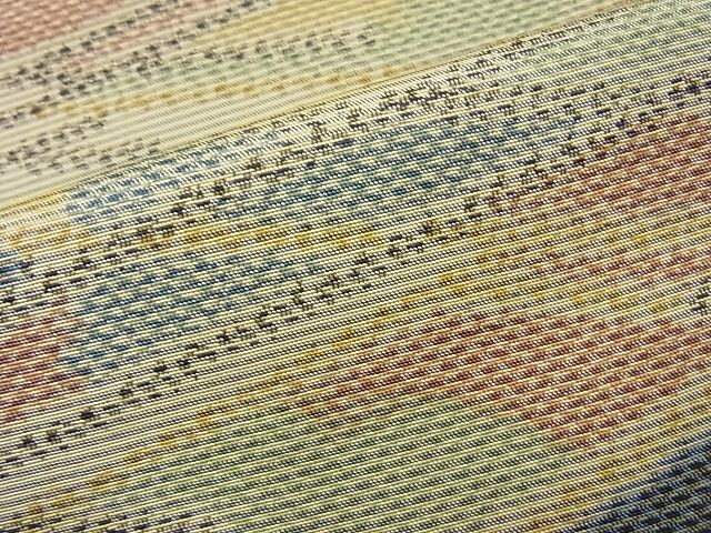 平和屋着物■上質なお召　樹林文　逸品　n-wb1625