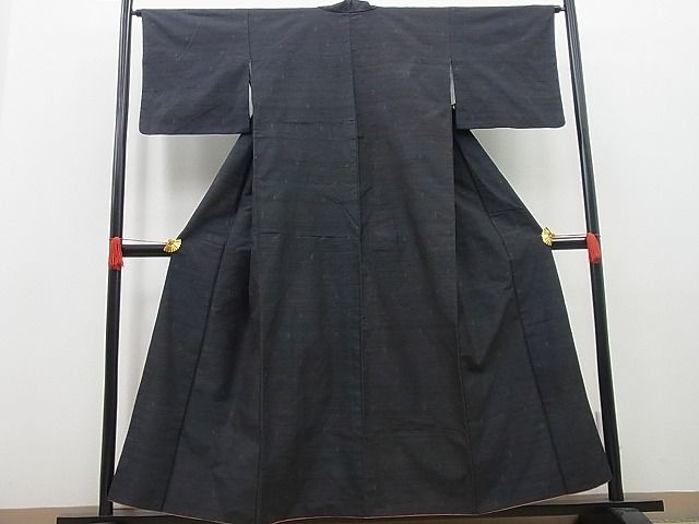 平和屋着物■上質な紬 菱吉祥文 逸品 n-wb1663
