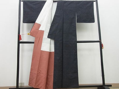 平和屋着物■上質な紬 菱吉祥文 逸品 n-wb1663