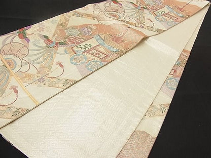 平和屋着物■佐賀錦 六通柄袋帯 能衣京祭文 金糸 逸品 n-wb1896